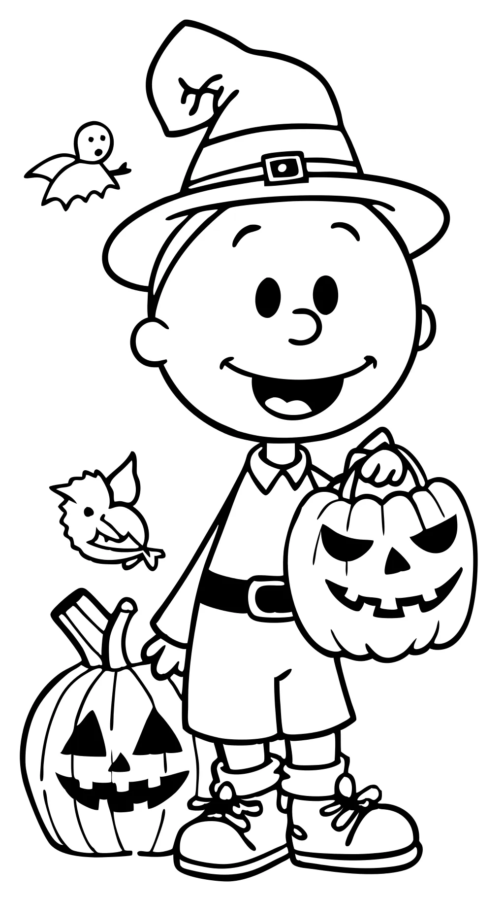 Páginas para colorear de Charlie Brown Halloween